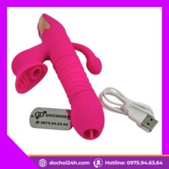 Dibe Miki Dương Vật Giả 3 Đầu Rung Hút Liếm Cao Cấp Dibe Miki 3