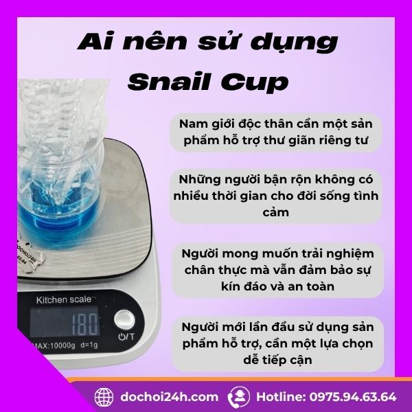 âm đạo giả trong suốt Snail Cup 2