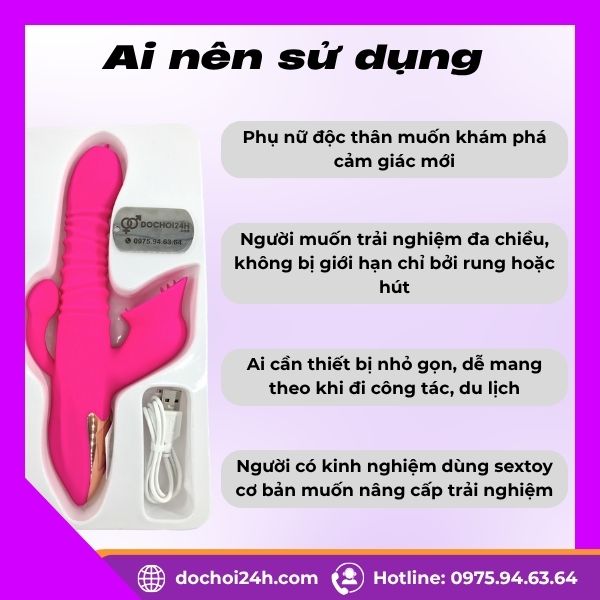 Dibe Miki Dương Vật Giả 3 Đầu Rung Hút Liếm Cao Cấp Dương vật giả Dibe Miki 2