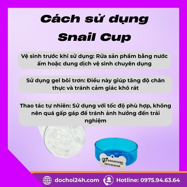 âm đạo giả trong suốt Snail Cup 3