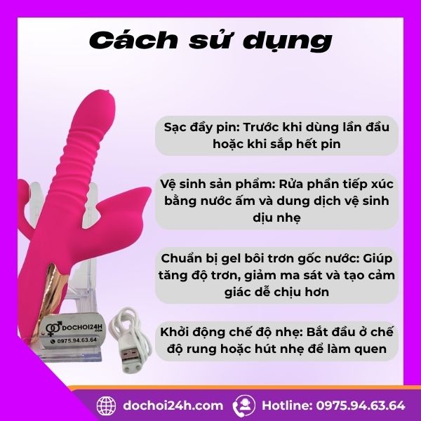 Dibe Miki Dương Vật Giả 3 Đầu Rung Hút Liếm Cao Cấp Dương vật giả Dibe Miki 3
