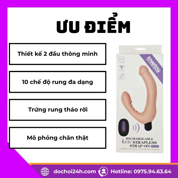 Lovetoy IJOY Strapless cao cấp dương vật giả 2 đầu có rung Ưu điểm vượt trội của Lovetoy IJOY Strapless