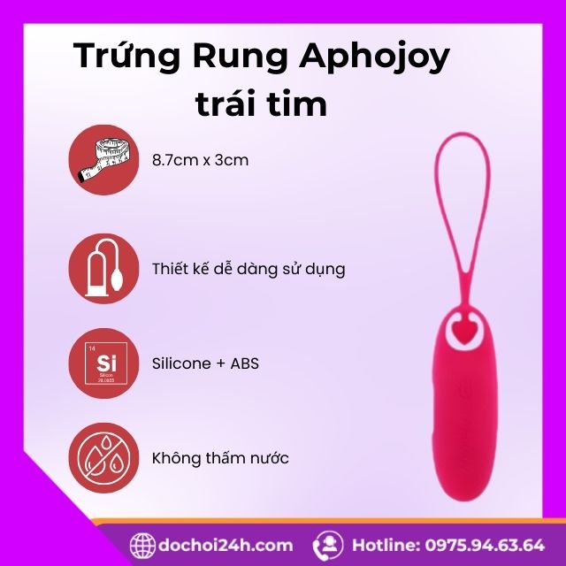 Trứng rung Aphojoy trái tim thăng hoa cảm xúc Giới thiệu về Trứng Rung Aphojoy trái tim