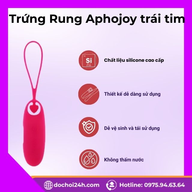 Trứng rung Aphojoy trái tim thăng hoa cảm xúc Ưu điểm nổi bật khiến Trứng Rung Aphojoy trái tim "cháy hàng"