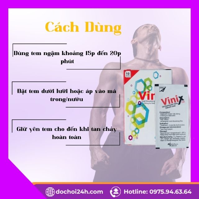 Tem Ngậm Vinix Giúp Tăng Cường Sinh Lý Nam Nhanh Chóng Cách Dùng Tem Ngậm Vinix Chuẩn Xác và Liều Lượng An Toàn