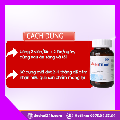 Mentifam viên uống sinh lý nam hỗ trợ sinh lực hiệu quả Cách dùng liều dùng viên uống Mentifam cho nam giới