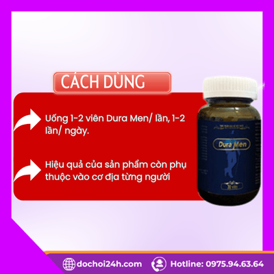 Cách dùng viên uống Dura Men hiệu quả và an toàn