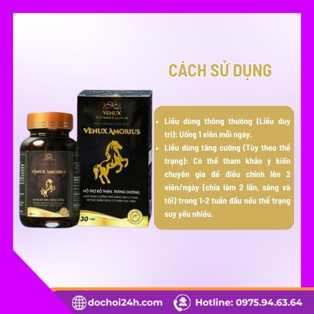 Cách sử dụng Venux Amorius cải thiện sinh lý nam hiệu quả