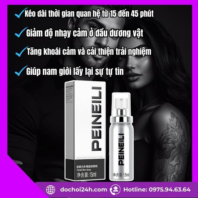 Chai xịt chống xuất tinh sớm thảo dược Peineili Delay Spray Chai xịt chống xuất tinh sớm thảo dược Peineili Delay Spray