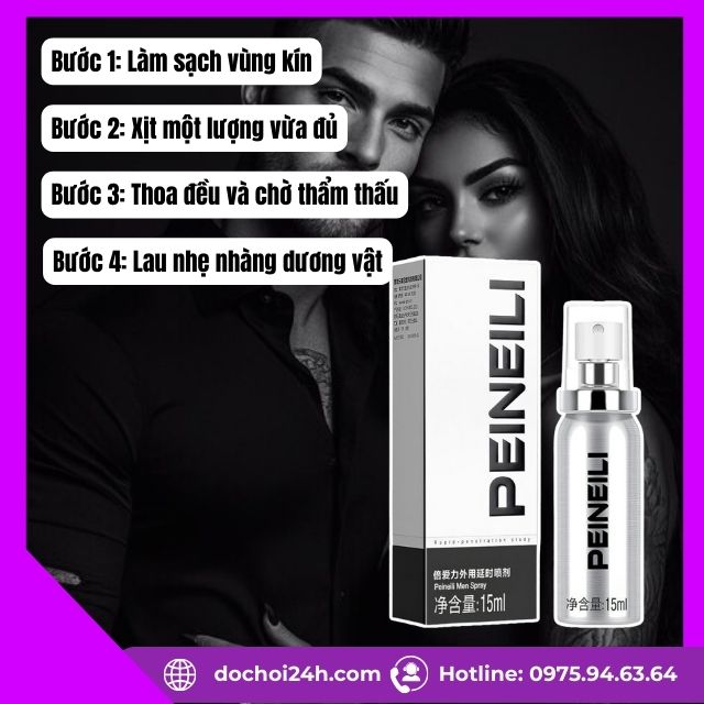 Chai xịt chống xuất tinh sớm thảo dược Peineili Delay Spray Chai xịt chống xuất tinh sớm thảo dược Peineili Delay Spray