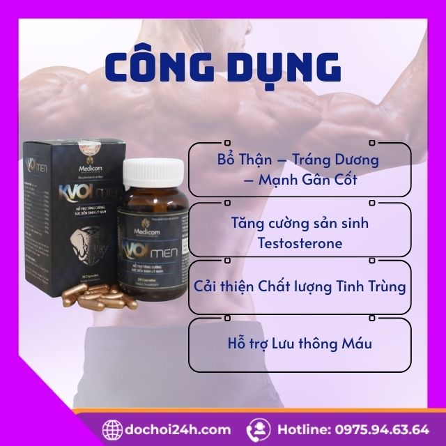 Viên Uống Tăng Cường Sinh Lý Nam Kvoimen Cơ Chế Tác Động Của Kvoimen Với Cơ Thể Nam Giới