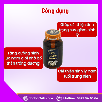 Công dụng Nam Cường Khang hỗ trợ sinh lý nam giới hiệu quả