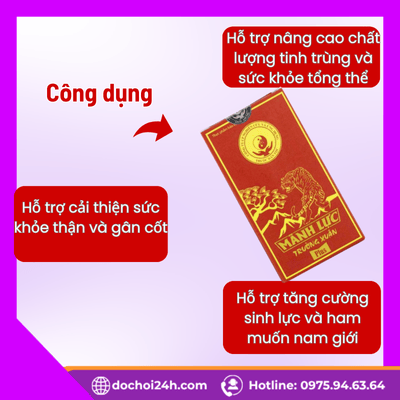 Mãnh Lực Trường Xuân Plus viên uống hỗ trợ sinh lực nam giới Công dụng của Mãnh Lực Trường Xuân Plus cho nam giới