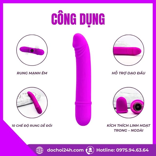 Dương vật giả Pretty Love Beck hỗ trợ chạm điểm G Công dụng của Dương vật giả Pretty Love Beck