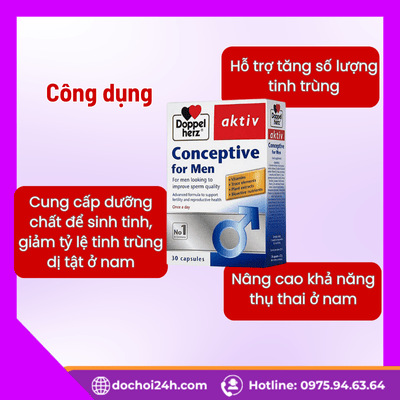 Công dụng của viên uống Conceptive For Men với nam giới 