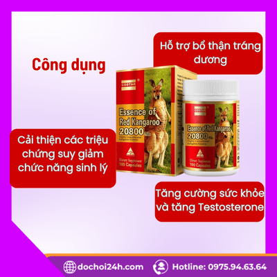 Công dụng của viên uống Essence Of Red Kangaroo 20800 Max Úc
