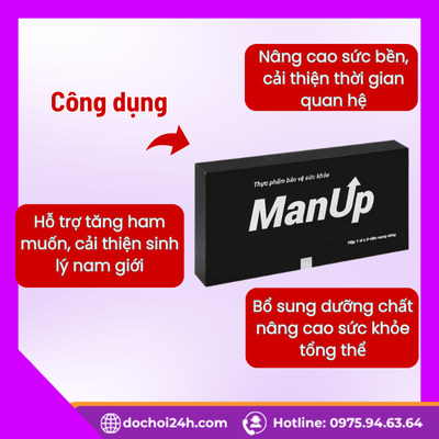 Công dụng viên uống Man Up tăng cường sinh lực và phong độ