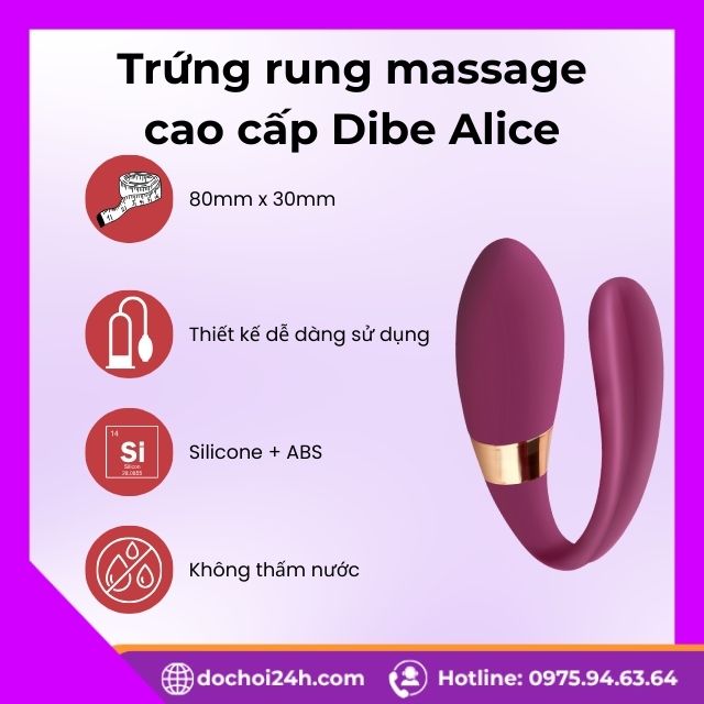 Giới thiệu tổng quan về trứng rung cao cấp Dibe Alice