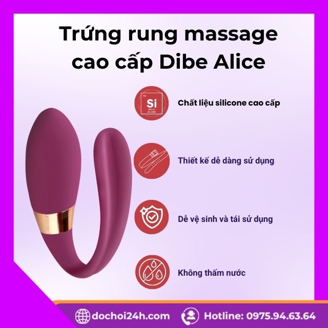 Ưu điểm vượt trội của trứng rung cao cấp Dibe Alice