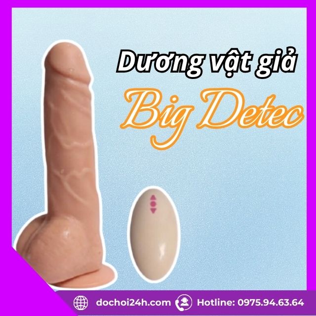 Dương vật giả gắn tường Big Detec đa năng điều khiển từ xa Dương vật giả Big Detec