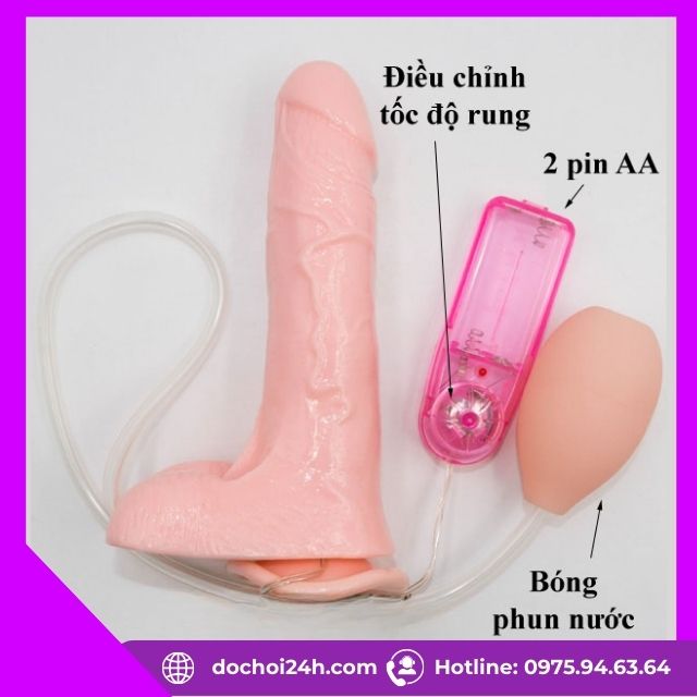 Dương vật giả Hero bắn tinh trùng slicon chân thật Dương vật giả Hero