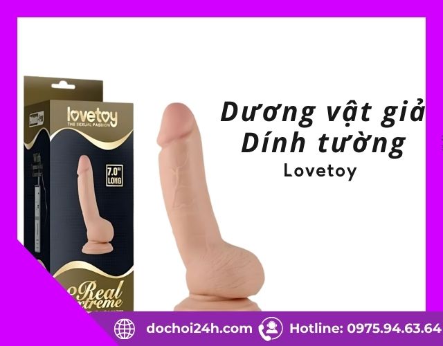 Dương vật giả hít tường Lovetoy silicon chân thật Dương vật giả hít tường Lovetoy silicon chân thật