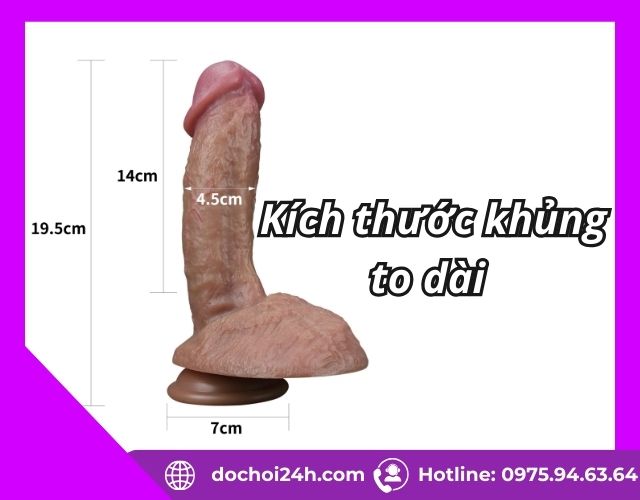 Dương vật giả Lovetoy 7.5 inch silicon gắn tường mềm dẻo Dương vật giả Lovetoy 7.5