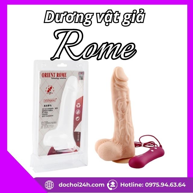 Dương vật giả gắn tường Rome silicon chân thật có gân Dương vật giả Rome