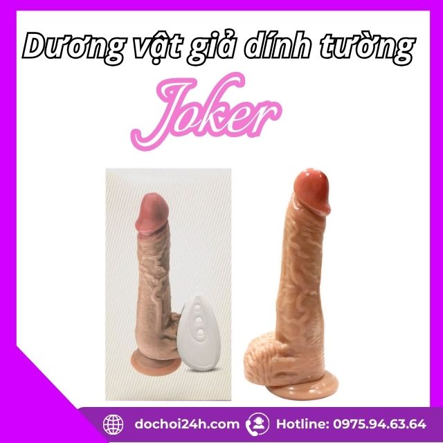 Dương Vật Giả Dính Tường Joker đa năng rung ngoáy tỏa nhiệt Dương vật giả dính tường Joker