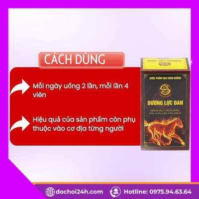Hướng dẫn cách dùng viên uống Dương Lực Đan
