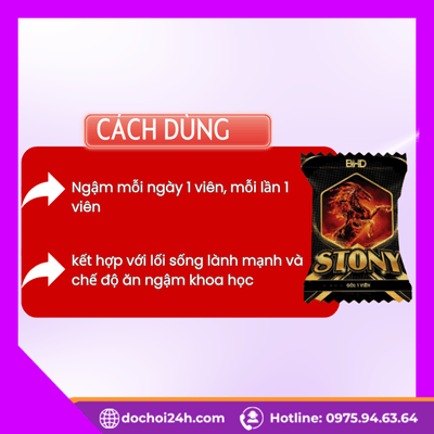 Viên kẹo ngậm Stony hỗ trợ sinh lý nam giới chính hãng Hướng dẫn sử dụng Kẹo Stony hiệu quả & an toàn cho nam giới