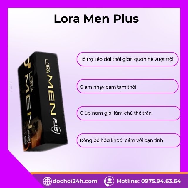 Xịt Lora Men Plus 5ml chống xuất tinh sớm Công dụng của Xịt Lora Men Plus trong cuộc yêu