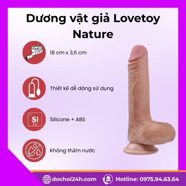 Dương vật giả Lovetoy Nature tăng kích thích khi yêu Giới thiệu về dòng Dương vật giả Lovetoy Nature