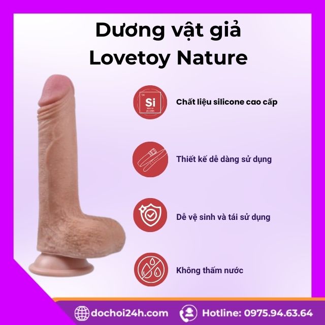 Dương vật giả Lovetoy Nature tăng kích thích khi yêu Ưu điểm nổi bật của Dương vật giả Lovetoy Nature