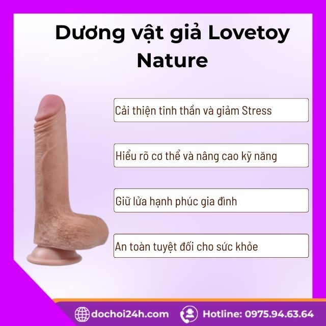 Dương vật giả Lovetoy Nature tăng kích thích khi yêu Lợi ích khi sử dụng Dương vật giả Lovetoy Nature đều đặn