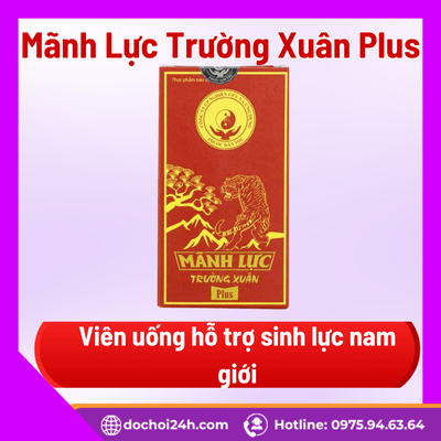 Mãnh Lực Trường Xuân Plus viên uống hỗ trợ sinh lực nam giới Mãnh Lực Trường Xuân Plus là sản phẩm sinh lý nam chính hãng