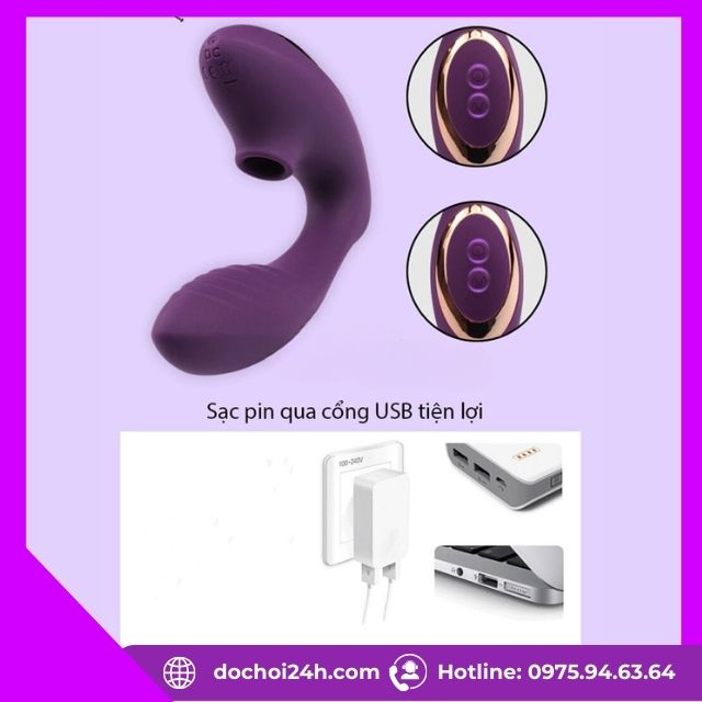 Máy rung mút bú Chisa Didi Double Orgasm kích thích âm đạo cho nữ Máy rung mút bú Chisa Didi Double Orgasm