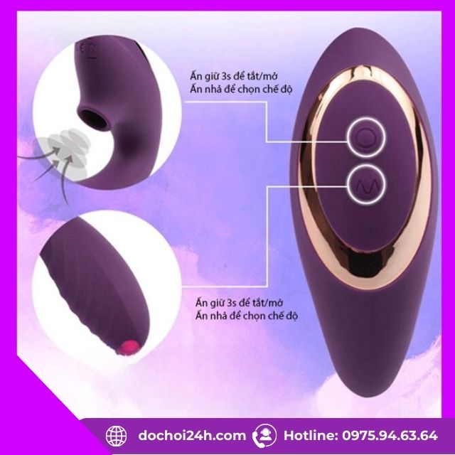 Máy rung mút bú Chisa Didi Double Orgasm kích thích âm đạo cho nữ Máy rung mút bú Chisa Didi Double Orgasm