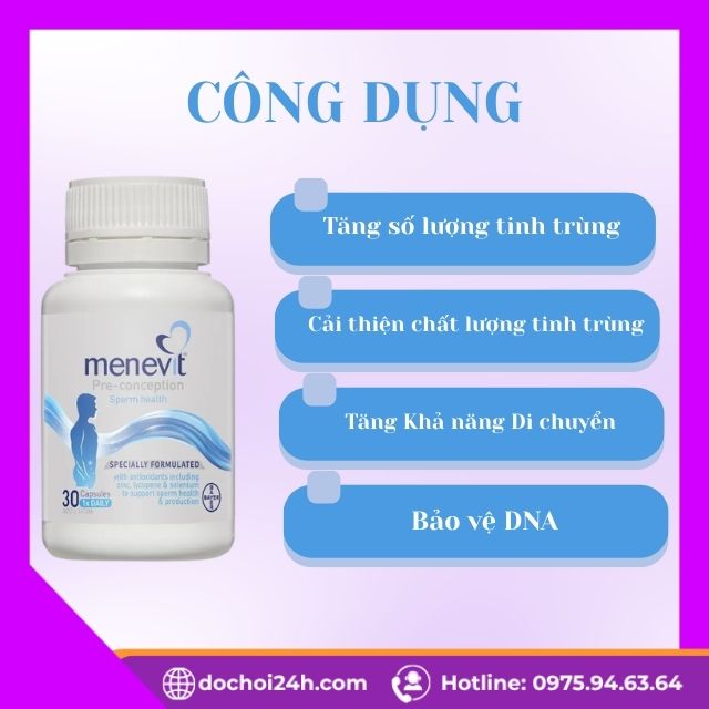 Viên Uống Hỗ Trợ Sinh Sản Nam Giới Menevit Bayer Menevit Có Tác Dụng Gì Cụ Thể