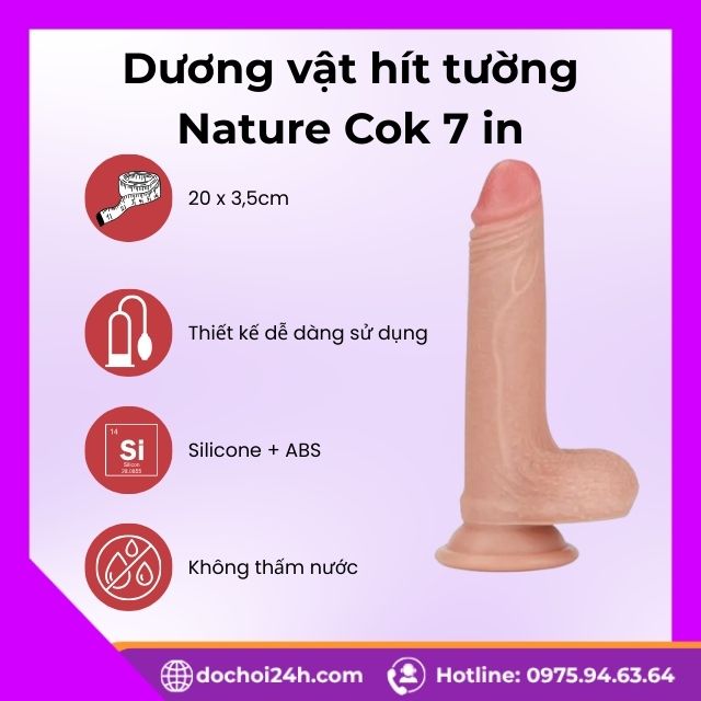 Giới thiệu về dòng Dương vật hít tường Nature Cok 7 in