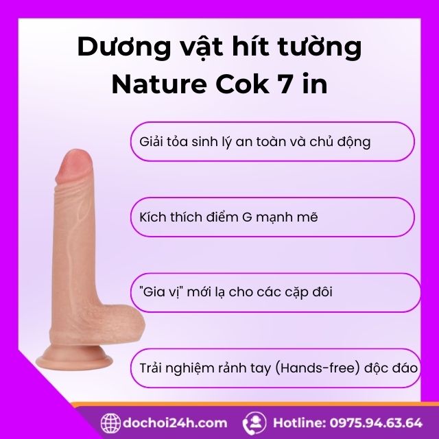 Công dụng của Dương vật hít tường Nature Cok 7 in