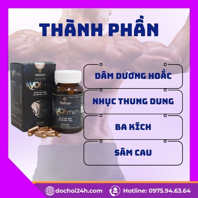 Viên Uống Tăng Cường Sinh Lý Nam Kvoimen Phân Tích Chuyên Sâu Các Thành Phần Quý Trong Kvoimen