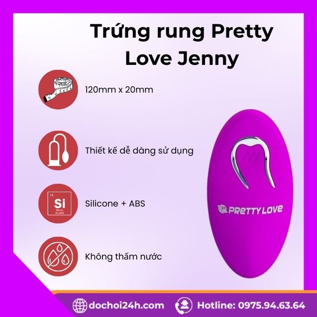 Giới thiệu tổng quan về siêu phẩm Trứng rung Pretty Love Jenny