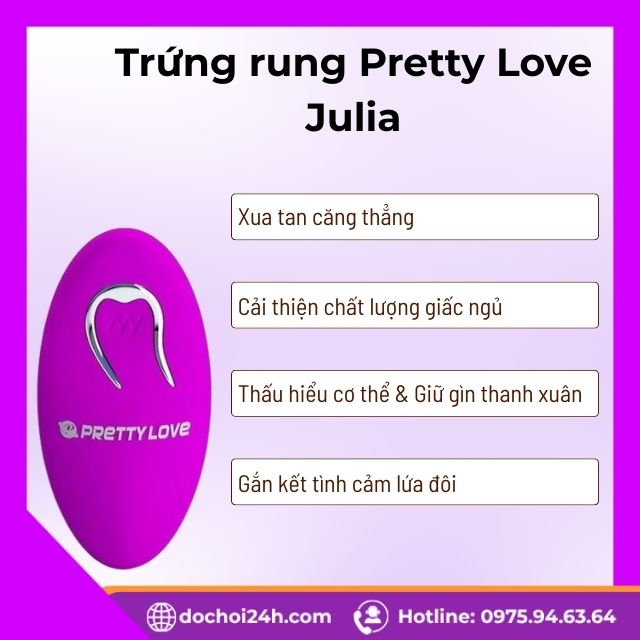 Trứng rung Pretty Love Julia thăng hoa cảm xúc nữ Những lợi ích khi sử dụng Trứng rung Pretty Love Julia thường xuyên