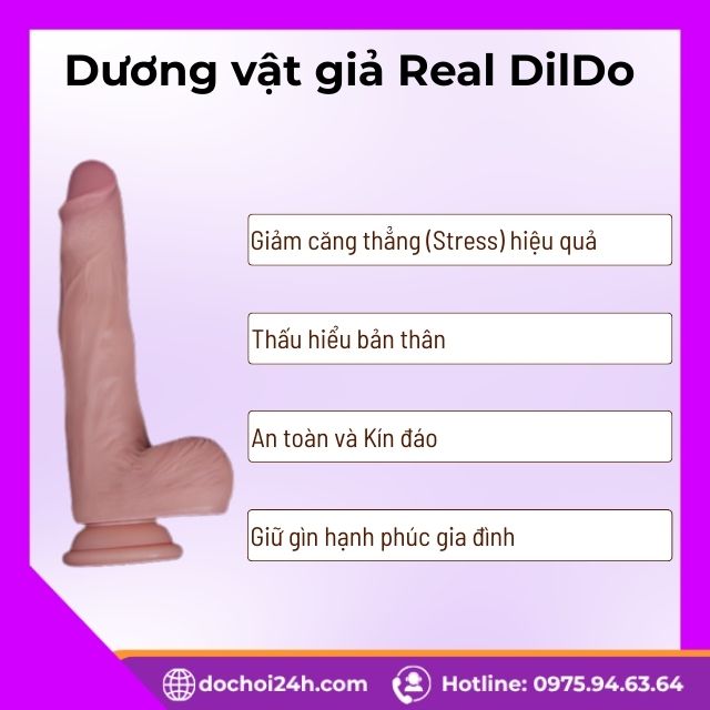 Những lợi ích thầm kín khi sử dụng dương vật giả Real Dildo