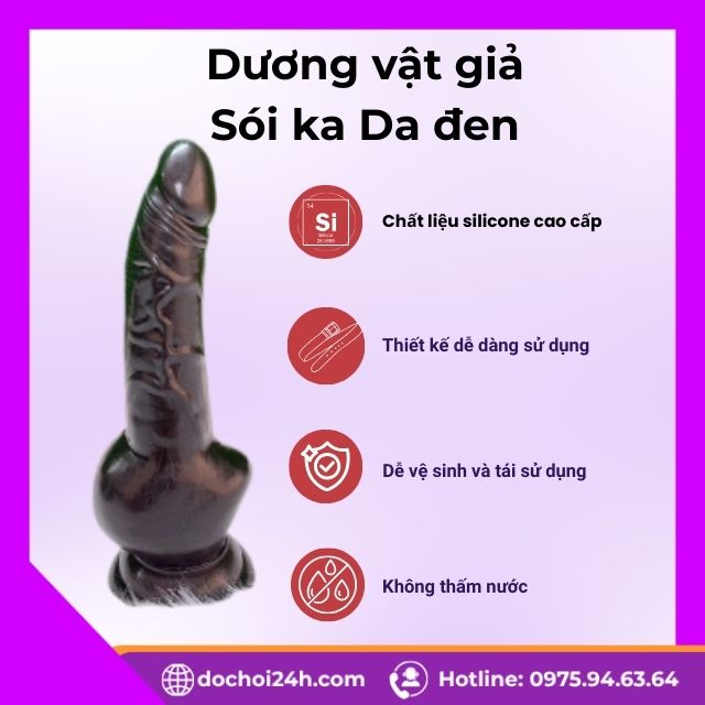 Dương vật giả Sói Ka Da Đen gắn tường Ưu điểm nổi bật của dòng Sói Ka Hít Tường