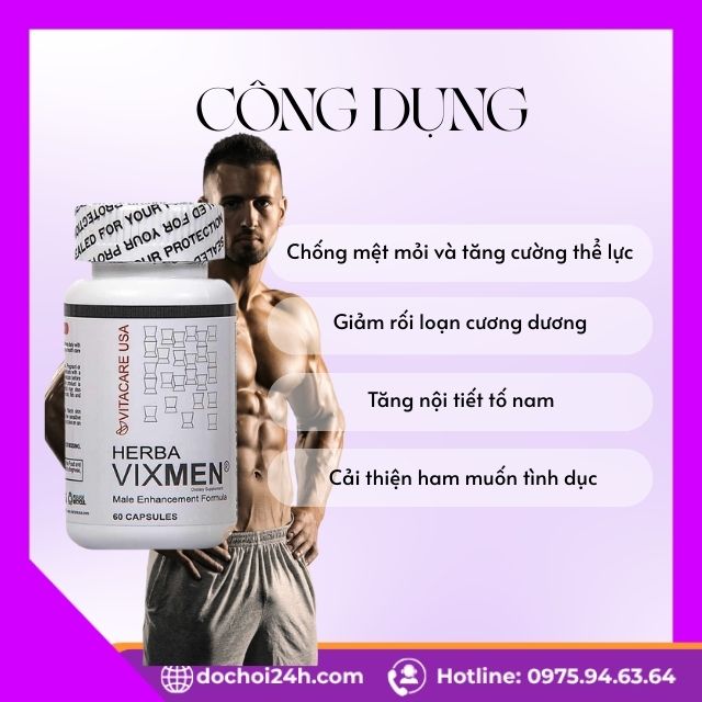 Viên Uống Hỗ Trợ Bổ Thận, Tráng Dương Nam Giới Herba Vixmen Tác Dụng Vàng Của Herba Vixmen Với Sinh Lý Nam