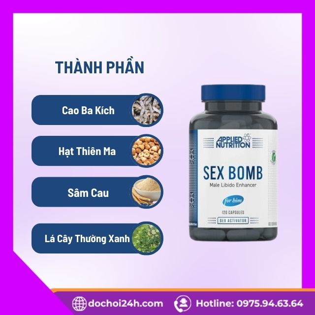 Thành phần cốt lõi của Sex Bomb For Him (120 viên)