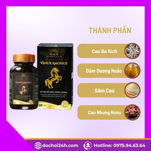 Thành phần của Venux Amorius 30 viên