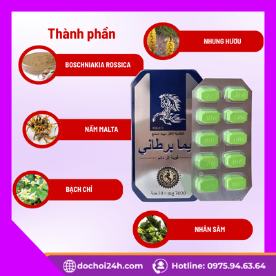 Thành phần thảo dược tăng cường sinh lý trong Cường Dương Ngựa Thái hiệu quả